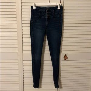 High waisted skinny jeans